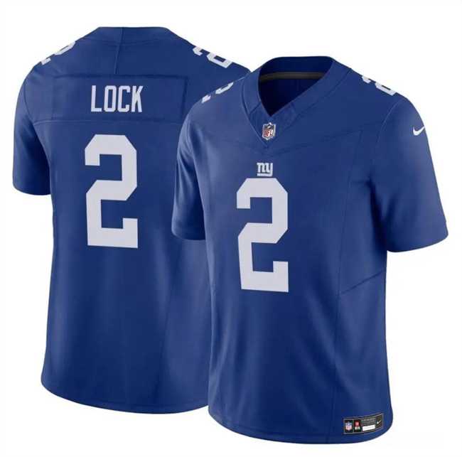 Men & Women & Youth New York Giants #2 Drew Lock Blue 2023 F.U.S.E. Vapor Untouchable Limited Football Stitched Jersey->->NFL Jersey